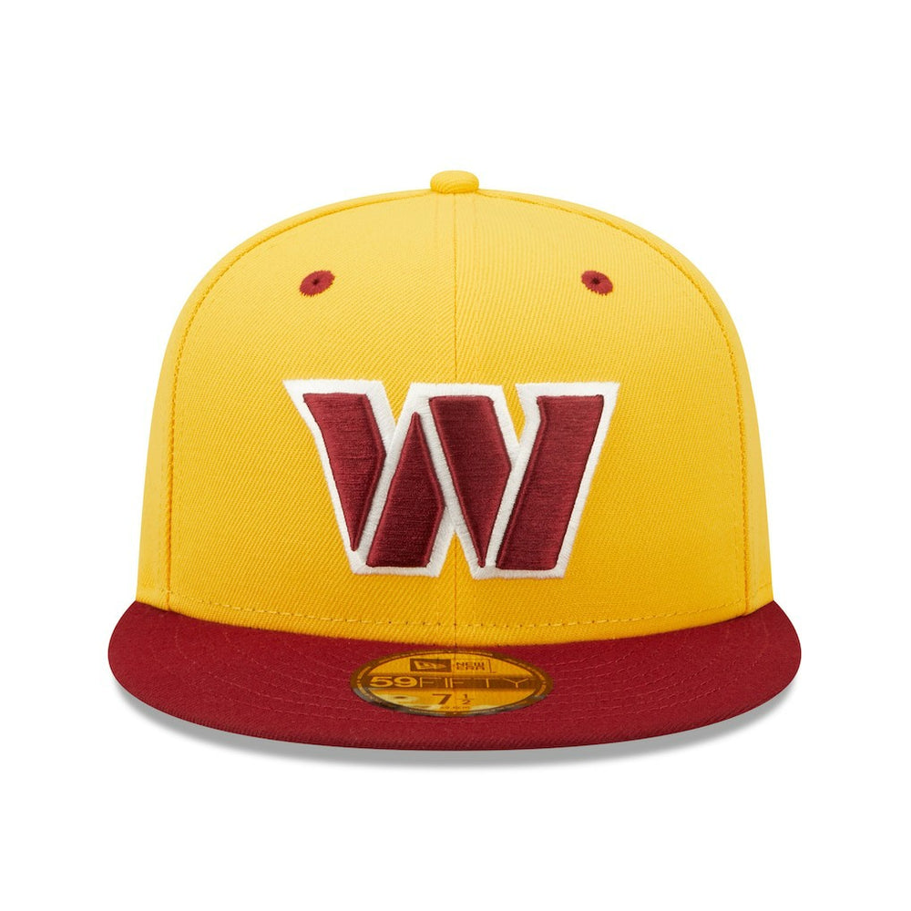 Washington Commanders New Era Flipside 2Tone 59FIFTY Fitted Hat Gold/Burgundy - NFL