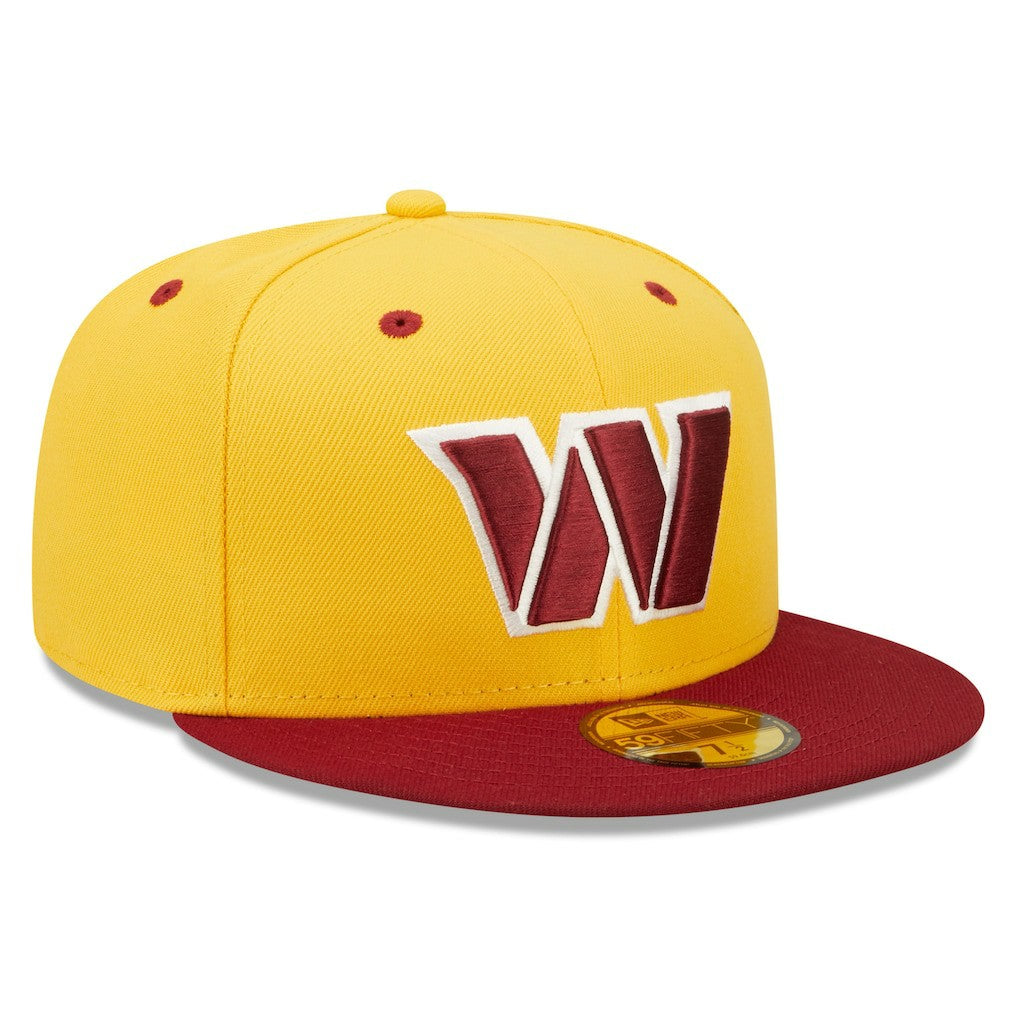 Washington Commanders New Era Flipside 2Tone 59FIFTY Fitted Hat Gold/Burgundy - NFL