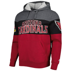 Arizona Cardinals Starter Extreme Pullover Hoodie Heather Charcoal/Cardinal - NFL