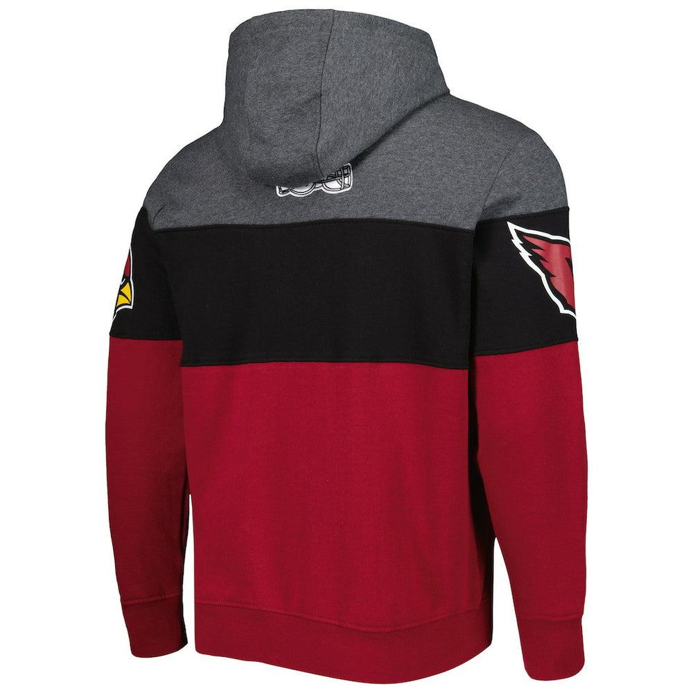 Arizona Cardinals Starter Extreme Pullover Hoodie Heather Charcoal/Cardinal - NFL