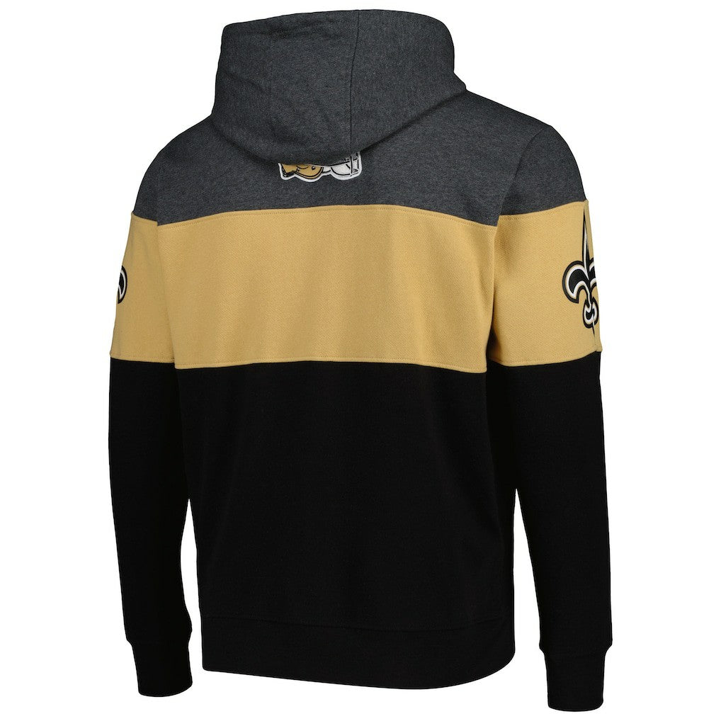 New Orleans Saints Starter Extreme Pullover Hoodie Black/Heather Gray - NFL