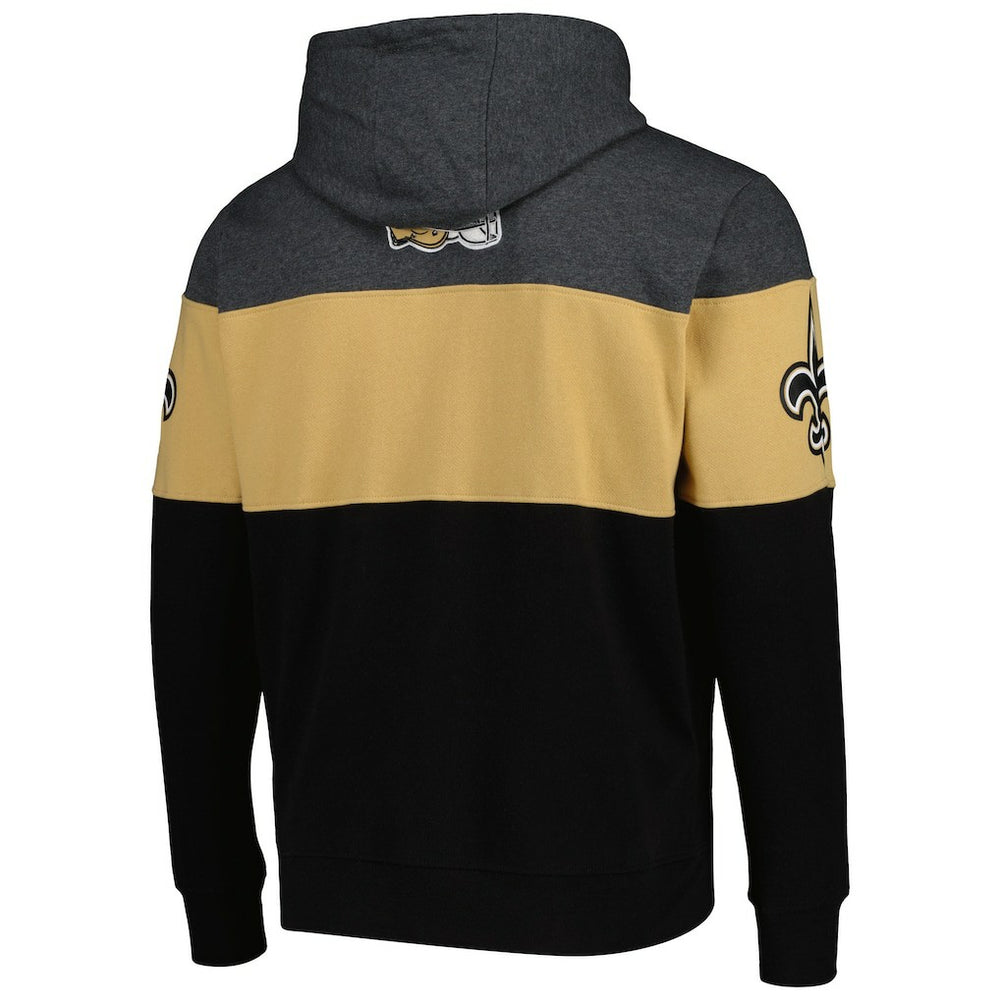 New Orleans Saints Starter Extreme Pullover Hoodie Black/Heather Gray - NFL