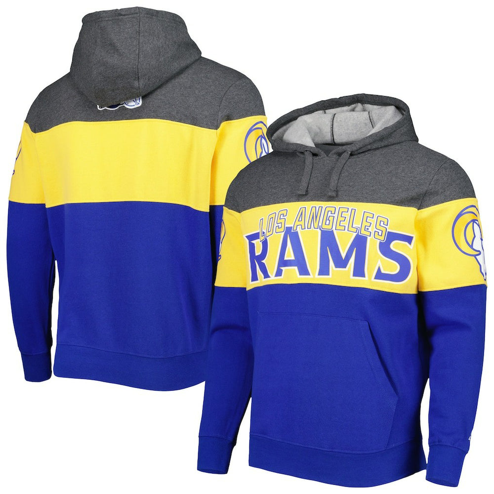 Los Angeles Rams Starter Extreme Pullover Hoodie Heather Charcoal/Royal - NFL