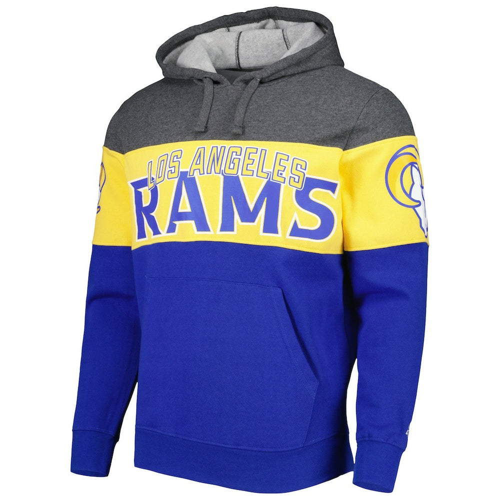 Los Angeles Rams Starter Extreme Pullover Hoodie Heather Charcoal/Royal - NFL