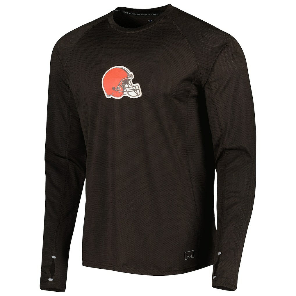 Cleveland Browns MSX by Michael Strahan Interval Long Sleeve Raglan T-Shirt Brown - NFL