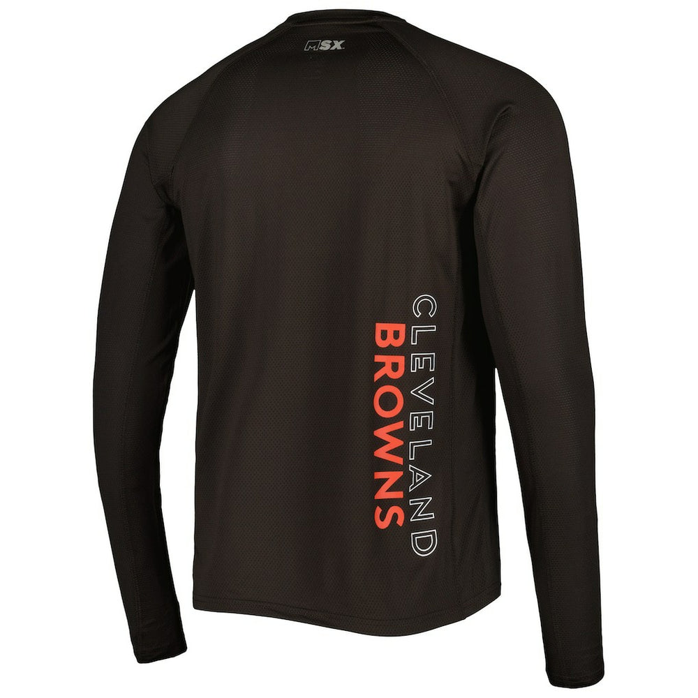 Cleveland Browns MSX by Michael Strahan Interval Long Sleeve Raglan T-Shirt Brown - NFL