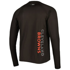 Cleveland Browns MSX by Michael Strahan Interval Long Sleeve Raglan T-Shirt Brown - NFL