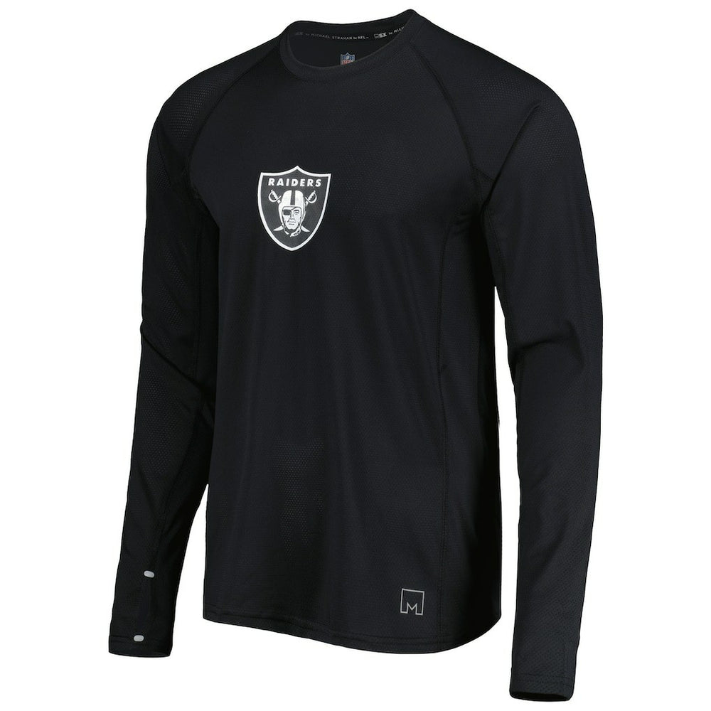 Las Vegas Raiders MSX by Michael Strahan Interval Long Sleeve Raglan T-Shirt Black - NFL