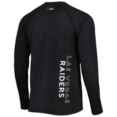 Las Vegas Raiders MSX by Michael Strahan Interval Long Sleeve Raglan T-Shirt Black - NFL