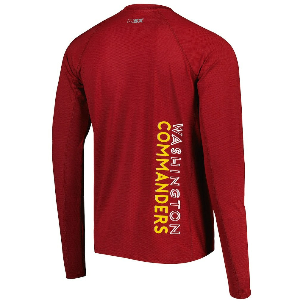 Washington Commanders MSX by Michael Strahan Interval Long Sleeve Raglan T-Shirt Burgundy - NFL