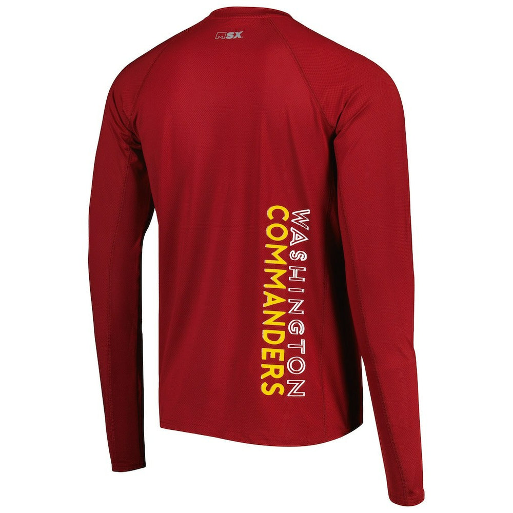 Washington Commanders MSX by Michael Strahan Interval Long Sleeve Raglan T-Shirt Burgundy - NFL