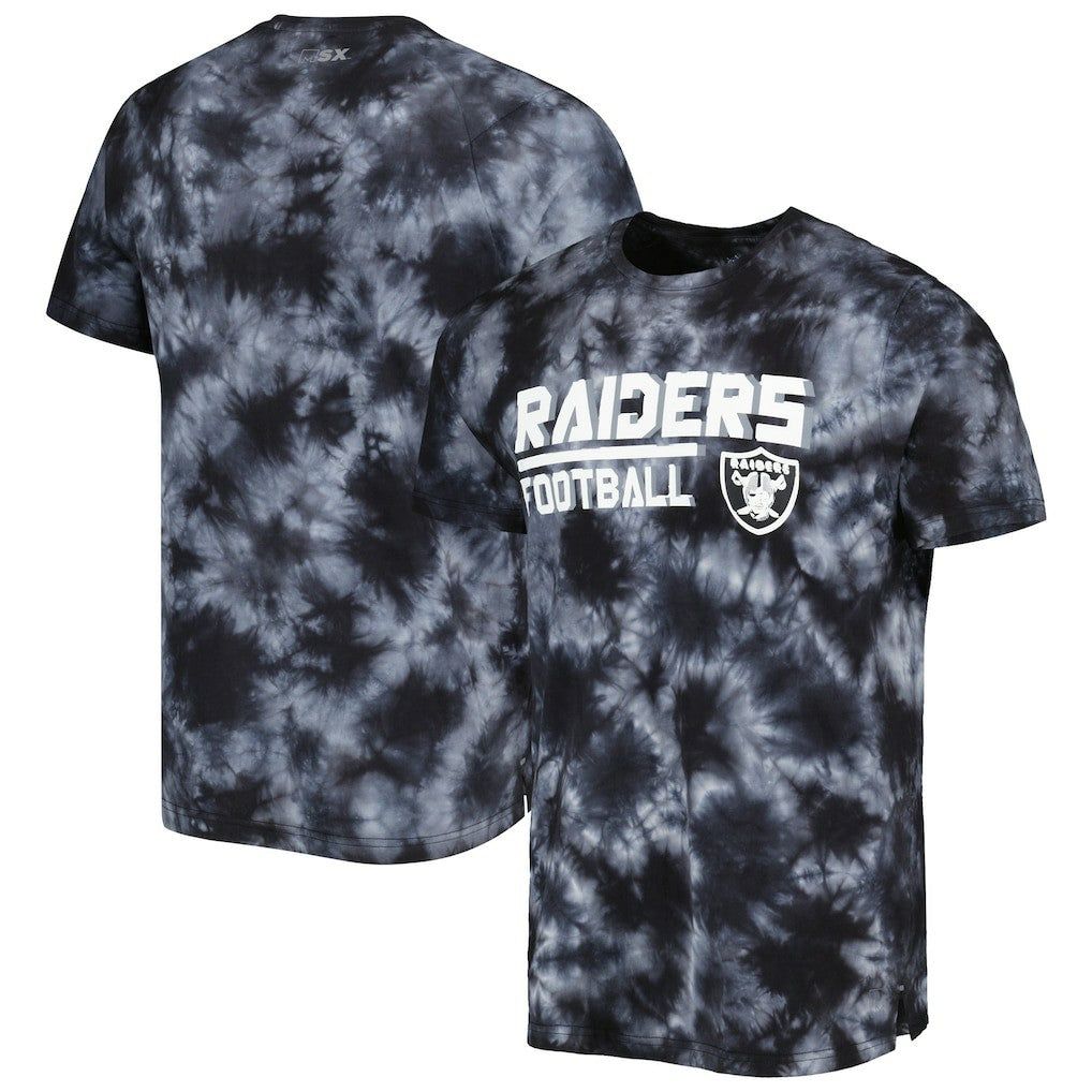 Las Vegas Raiders MSX by Michael Strahan Recovery Tie-Dye T-Shirt Black - NFL