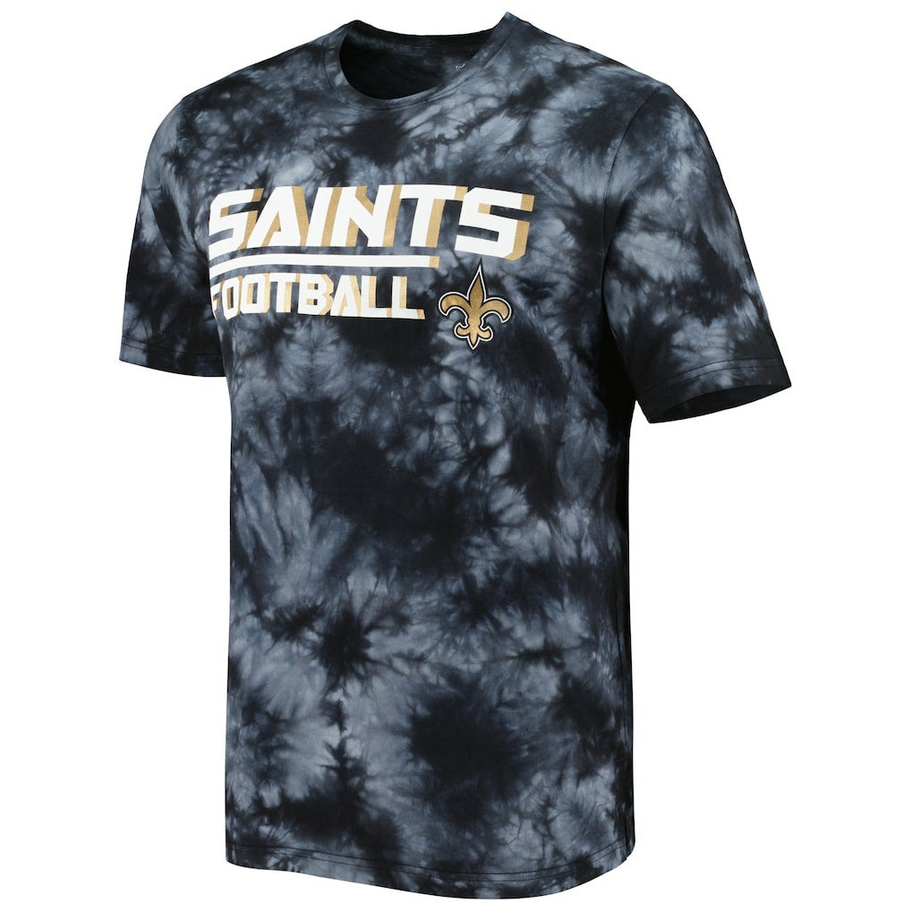 New Orleans Saints MSX by Michael Strahan Recovery Tie-Dye T-Shirt Black - NFL