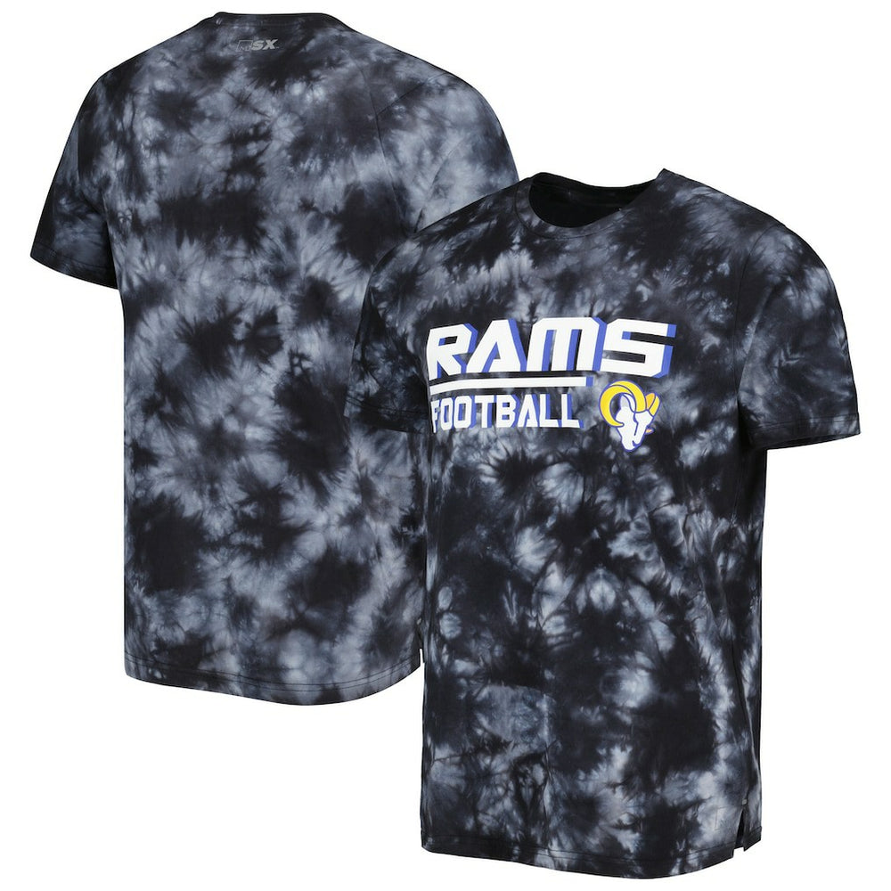 Los Angeles Rams MSX by Michael Strahan Recovery Tie-Dye T-Shirt Black - NFL