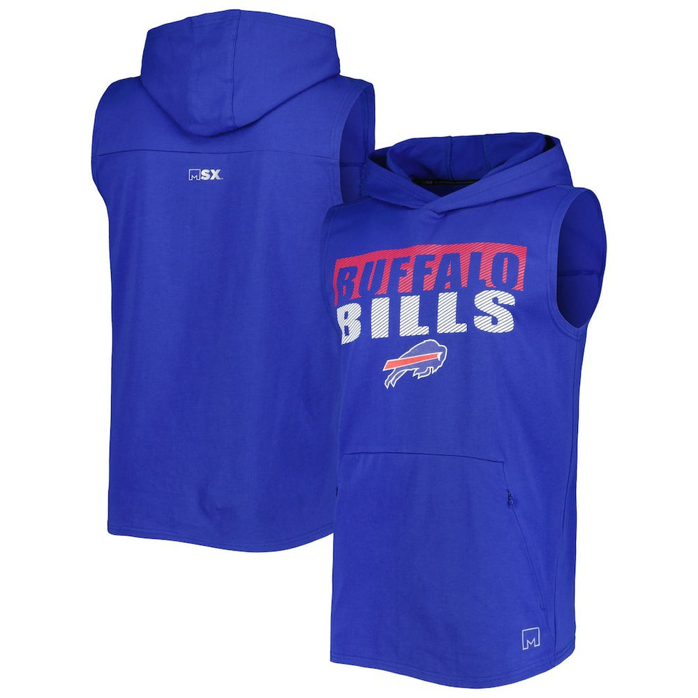 Buffalo Bills MSX by Michael Strahan Relay Sleeveless Pullover Hoodie Royal - NFL