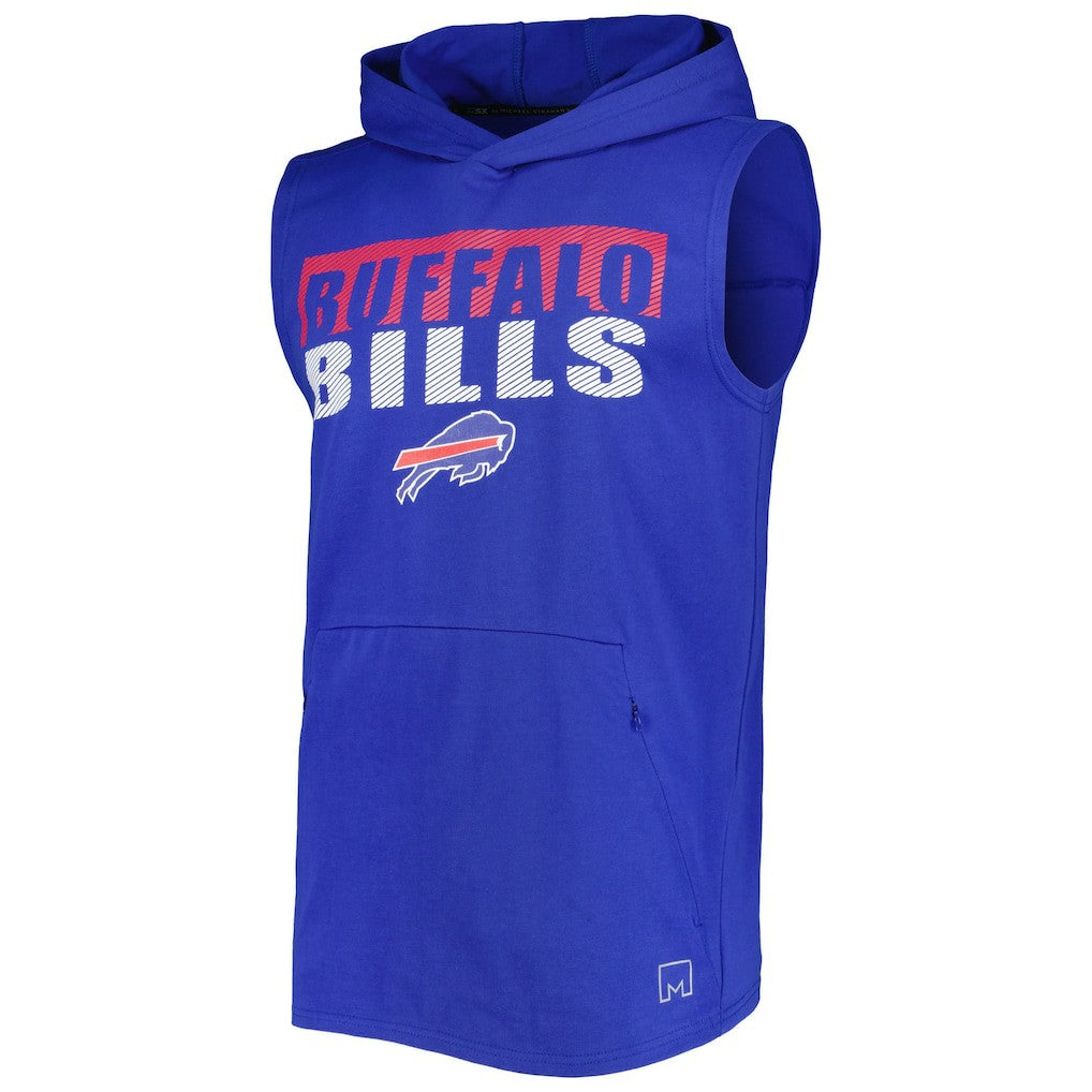 Buffalo Bills MSX by Michael Strahan Relay Sleeveless Pullover Hoodie Royal - NFL