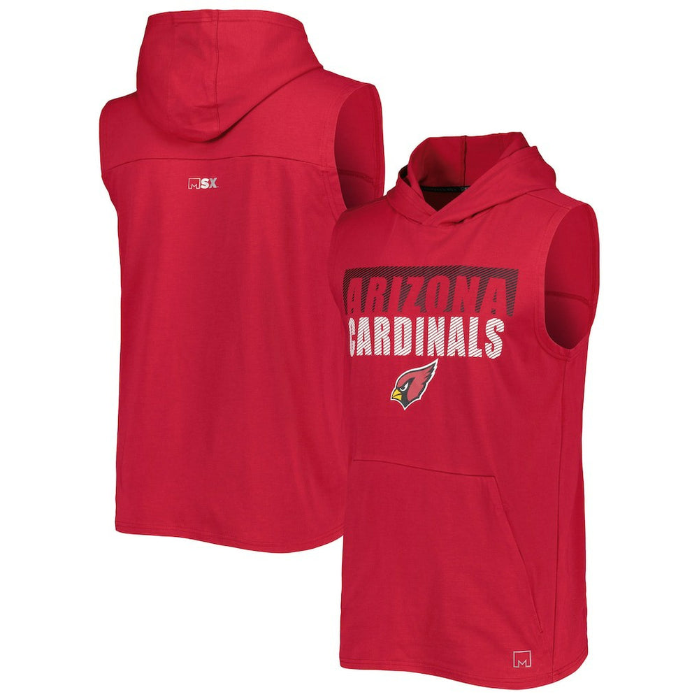Arizona Cardinals MSX by Michael Strahan Relay Sleeveless Pullover Hoodie Cardinal - NFL
