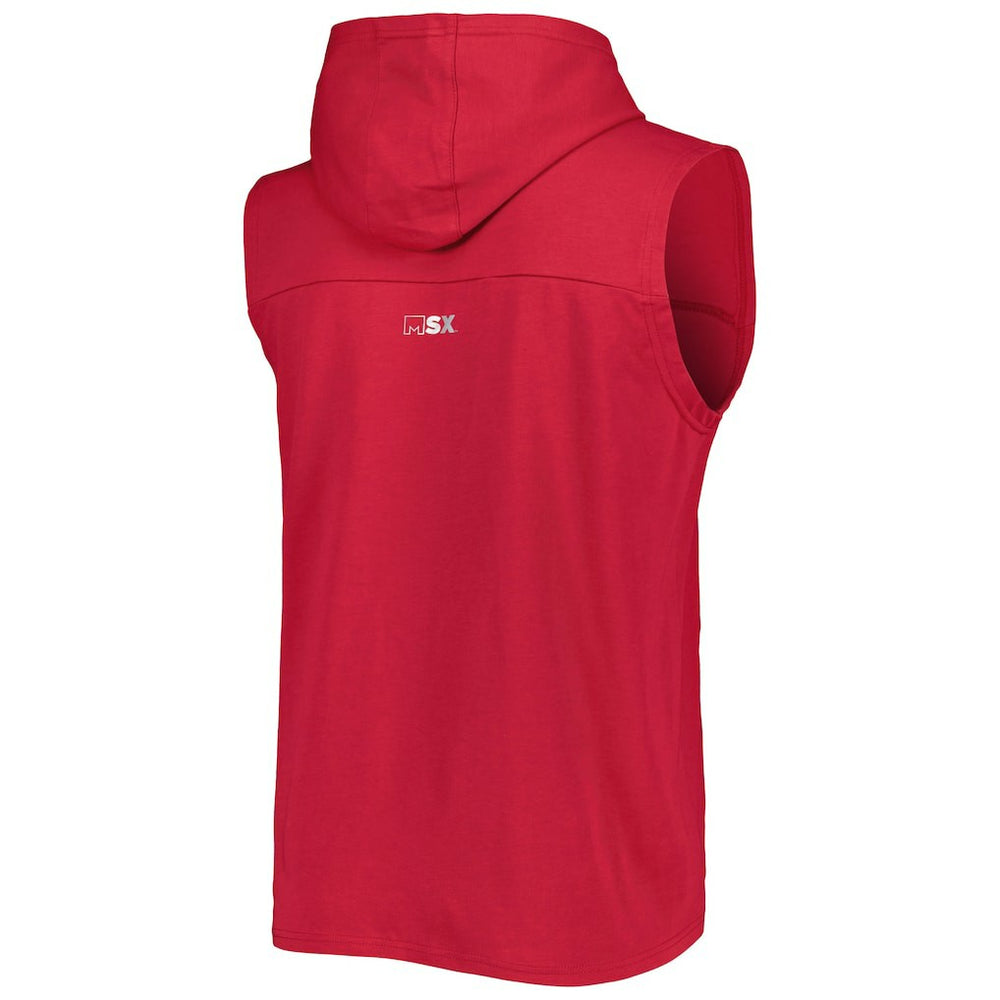 Arizona Cardinals MSX by Michael Strahan Relay Sleeveless Pullover Hoodie Cardinal - NFL