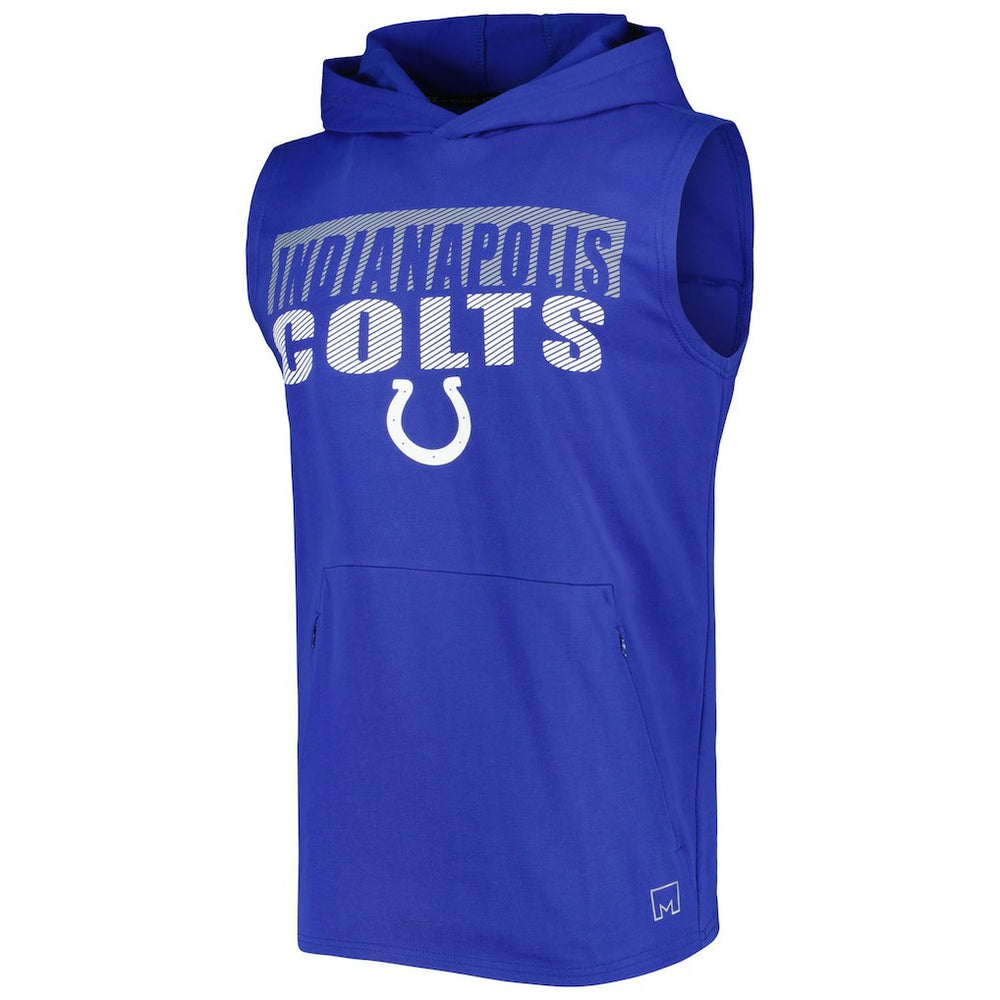 Indianapolis Colts MSX by Michael Strahan Relay Sleeveless Pullover Hoodie Royal - NFL