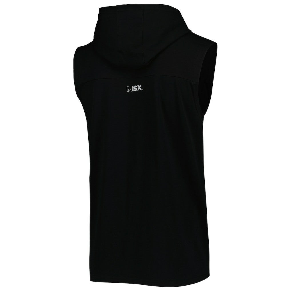 New Orleans Saints MSX by Michael Strahan Relay Sleeveless Pullover Hoodie Black - NFL
