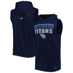 Tennessee Titans MSX by Michael Strahan Relay Sleeveless Pullover Hoodie Navy - NFL