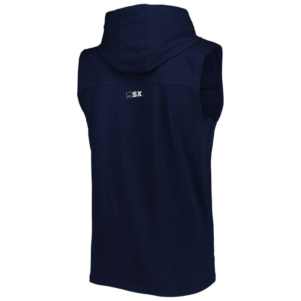 Tennessee Titans MSX by Michael Strahan Relay Sleeveless Pullover Hoodie Navy - NFL
