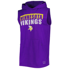 Minnesota Vikings MSX by Michael Strahan Relay Sleeveless Pullover Hoodie Purple - NFL