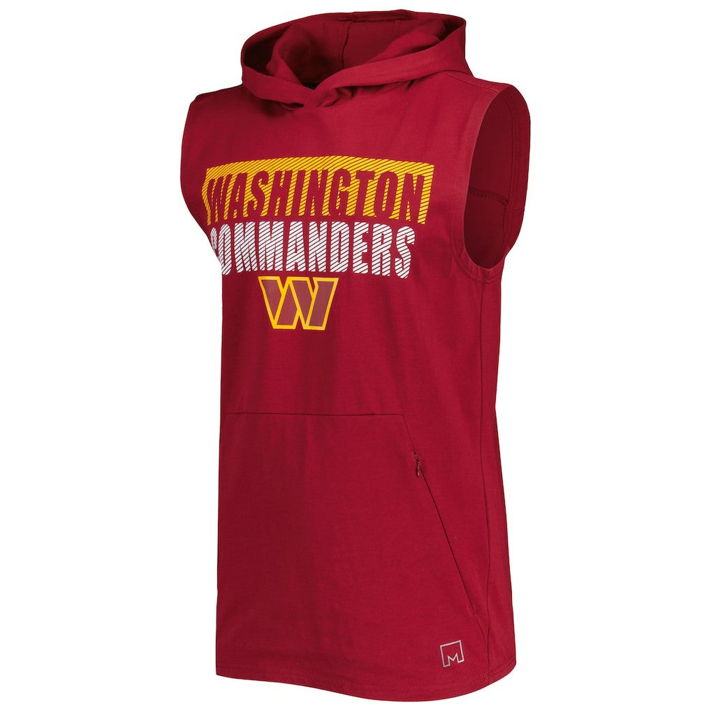 Washington Commanders MSX by Michael Strahan Relay Sleeveless Pullover Hoodie Burgundy - NFL