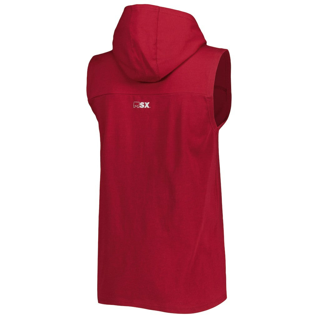 Washington Commanders MSX by Michael Strahan Relay Sleeveless Pullover Hoodie Burgundy - NFL