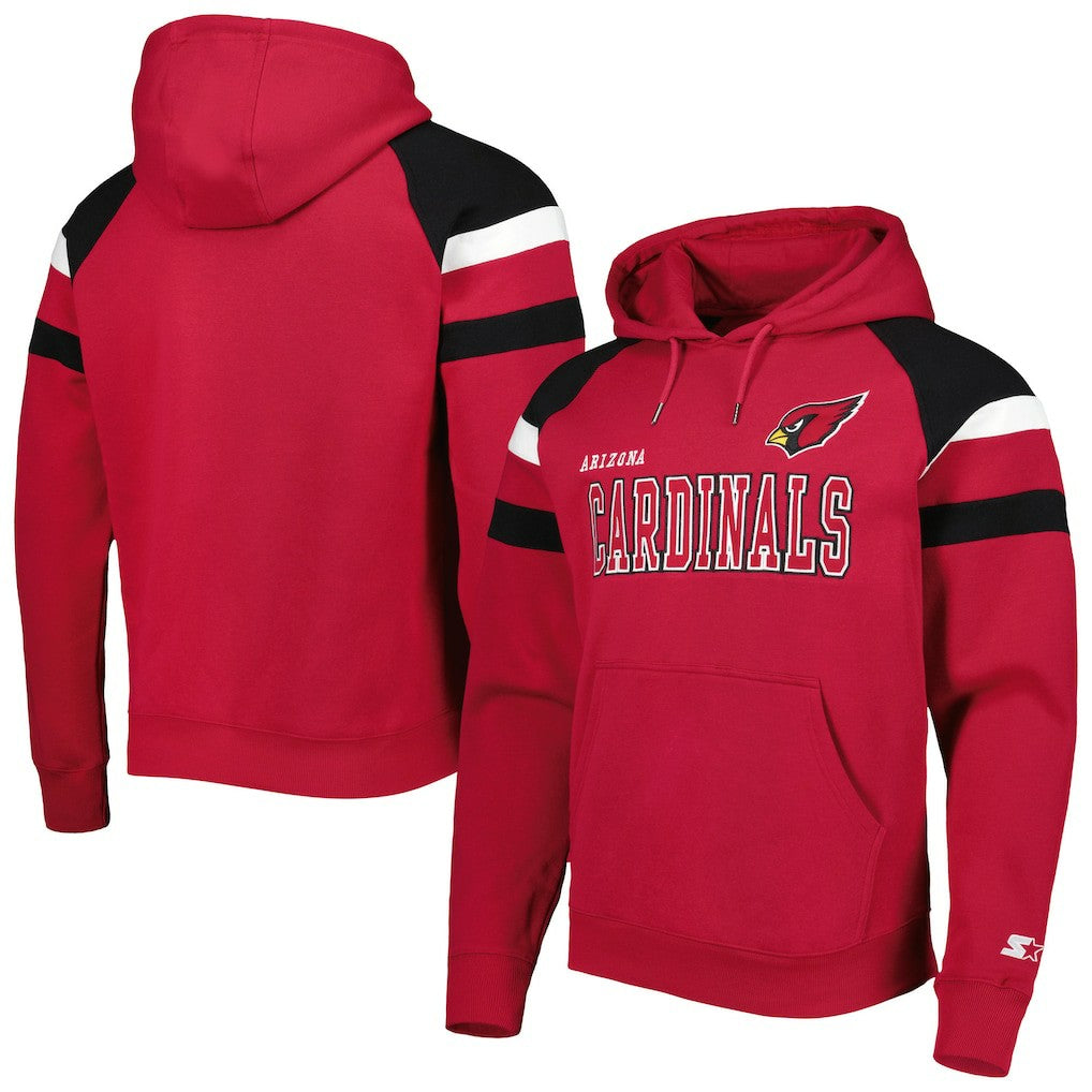 Arizona Cardinals Starter Draft Fleece Raglan Pullover Hoodie Cardinal - NFL