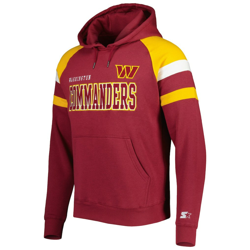 Washington Commanders Starter Draft Fleece Raglan Pullover Hoodie Burgundy - NFL
