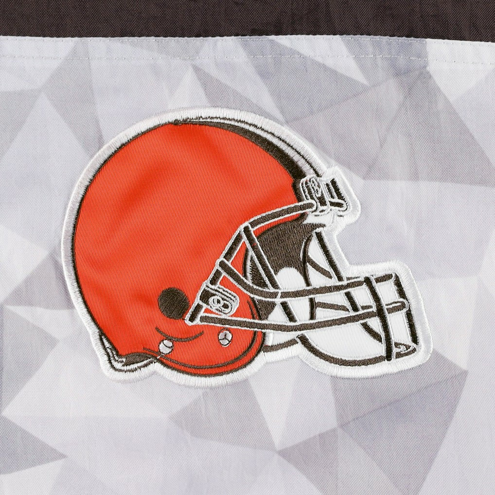Cleveland Browns Starter Thursday Night Gridiron Raglan Half-Zip Hooded Jacket White/Brown - NFL