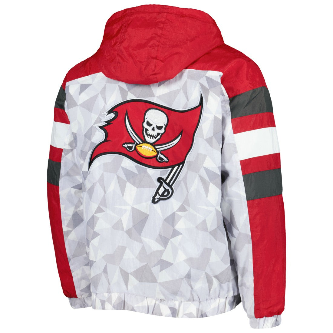 Tampa Bay Buccaneers Starter Thursday Night Gridiron Raglan Half-Zip Hooded Jacket White/Red - NFL