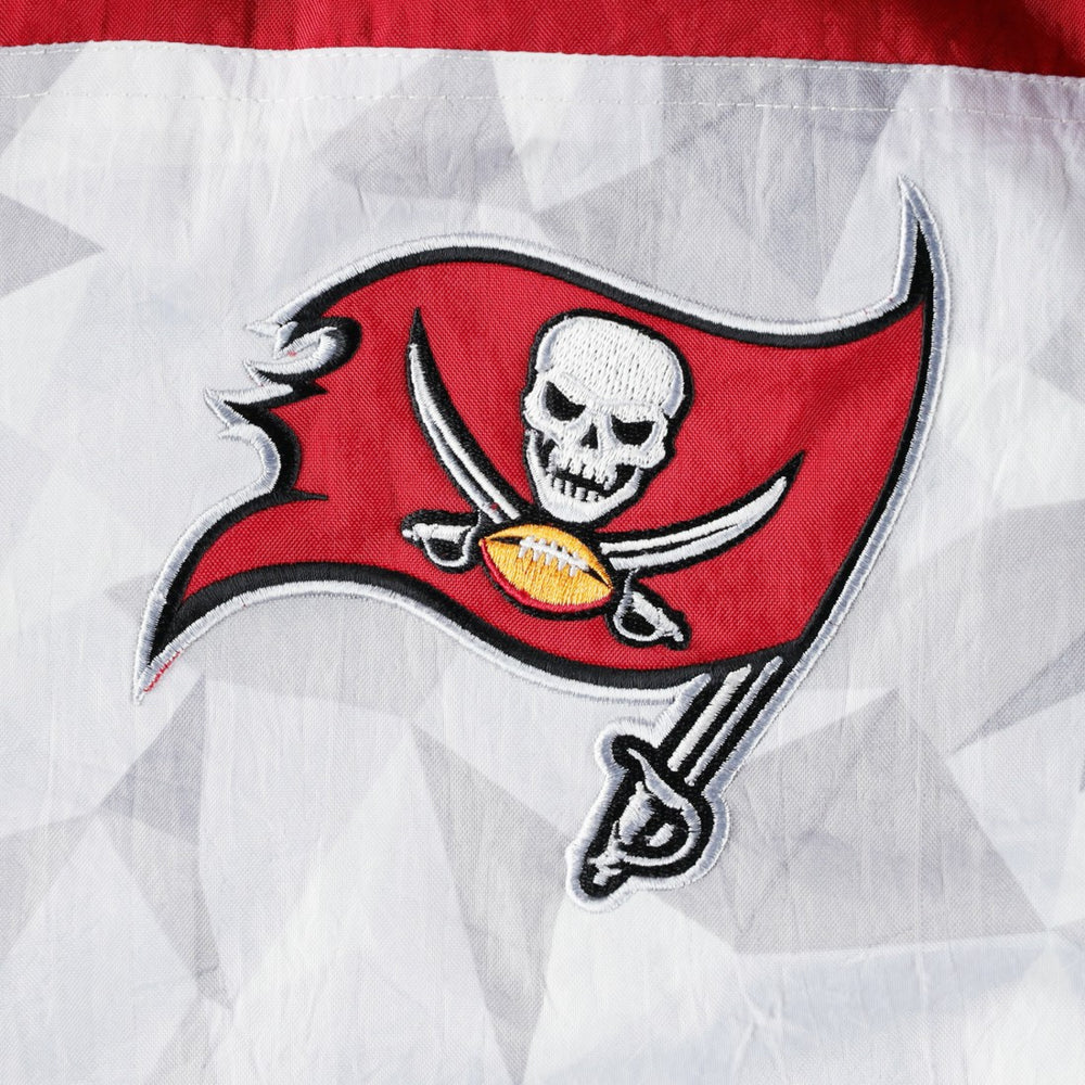 Tampa Bay Buccaneers Starter Thursday Night Gridiron Raglan Half-Zip Hooded Jacket White/Red - NFL