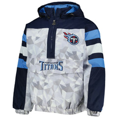 Tennessee Titans Starter Thursday Night Gridiron Raglan Half-Zip Hooded Jacket White/Navy - NFL