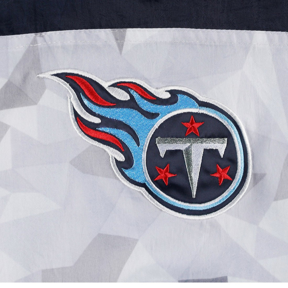 Tennessee Titans Starter Thursday Night Gridiron Raglan Half-Zip Hooded Jacket White/Navy - NFL