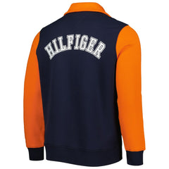 Chicago Bears Tommy Hilfiger Aiden Quarter-Zip Sweatshirt Navy/Orange - NFL