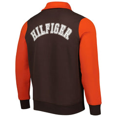 Cleveland Browns Tommy Hilfiger Aiden Quarter-Zip Sweatshirt Brown/Orange - NFL