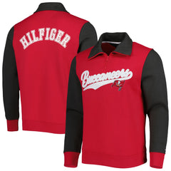 Tampa Bay Buccaneers Tommy Hilfiger Aiden Quarter-Zip Sweatshirt Red/Pewter - NFL