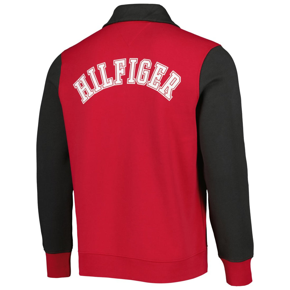Tampa Bay Buccaneers Tommy Hilfiger Aiden Quarter-Zip Sweatshirt Red/Pewter - NFL