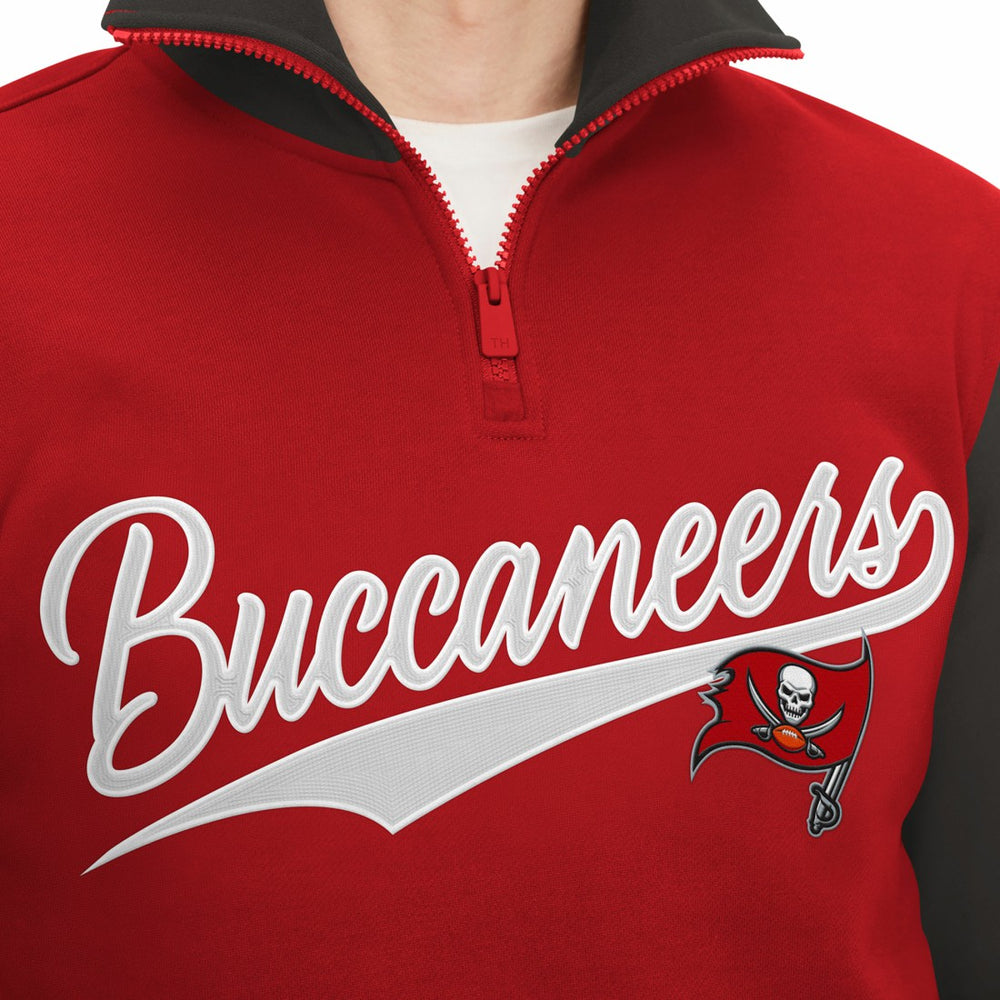 Tampa Bay Buccaneers Tommy Hilfiger Aiden Quarter-Zip Sweatshirt Red/Pewter - NFL
