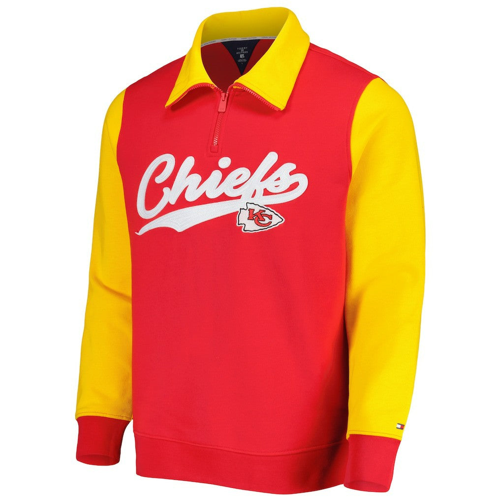 Kansas City Chiefs Tommy Hilfiger Aiden Quarter-Zip Sweatshirt Red/Gold - NFL