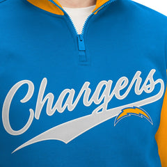Los Angeles Chargers Tommy Hilfiger Aiden Quarter-Zip Sweatshirt Powder Blue/Gold - NFL