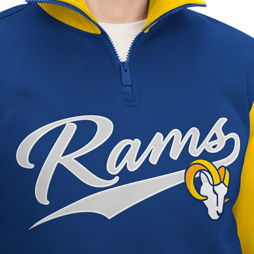 Los Angeles Rams Tommy Hilfiger Aiden Quarter-Zip Sweatshirt Royal/Gold - NFL