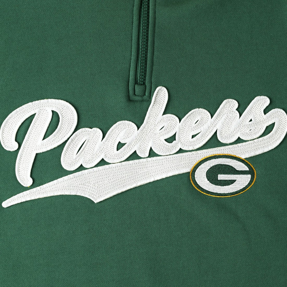 Green Bay Packers Tommy Hilfiger Aiden Quarter-Zip Sweatshirt Green/Gold - NFL