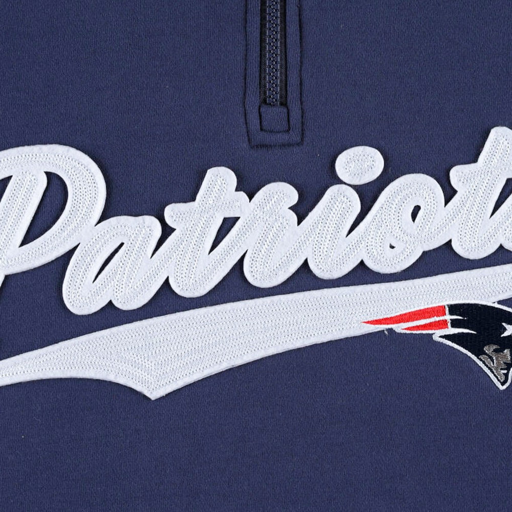 New England Patriots Tommy Hilfiger Aiden Quarter-Zip Sweatshirt Navy/Red - NFL