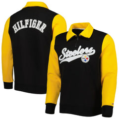 Pittsburgh Steelers Tommy Hilfiger Aiden Quarter-Zip Sweatshirt Black/Gold - NFL