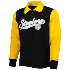 Pittsburgh Steelers Tommy Hilfiger Aiden Quarter-Zip Sweatshirt Black/Gold - NFL