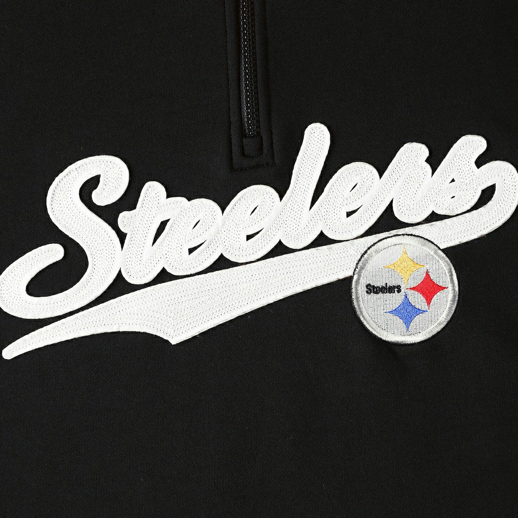 Pittsburgh Steelers Tommy Hilfiger Aiden Quarter-Zip Sweatshirt Black/Gold - NFL