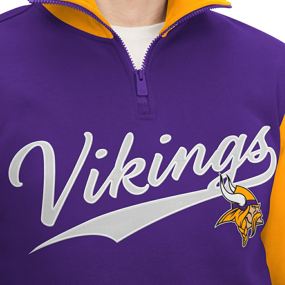Minnesota Vikings Tommy Hilfiger Aiden Quarter-Zip Sweatshirt Purple/Gold - NFL